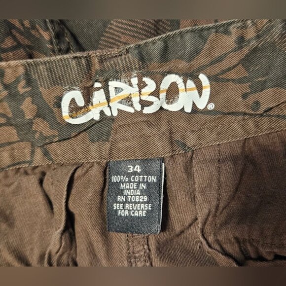 Carbon Black and Brown Floral Patterned Shorts - Picture 8 of 9